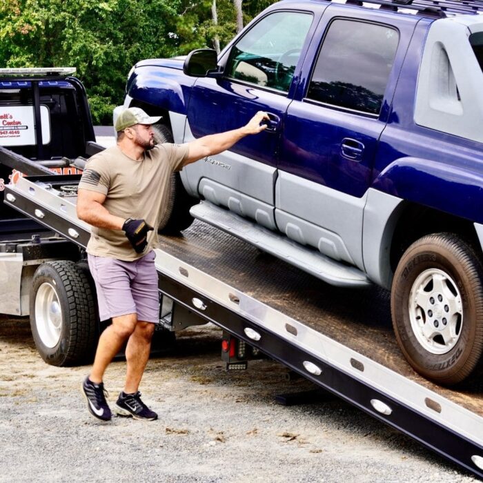 Contracted towing service provides car pick up that's free to donors.